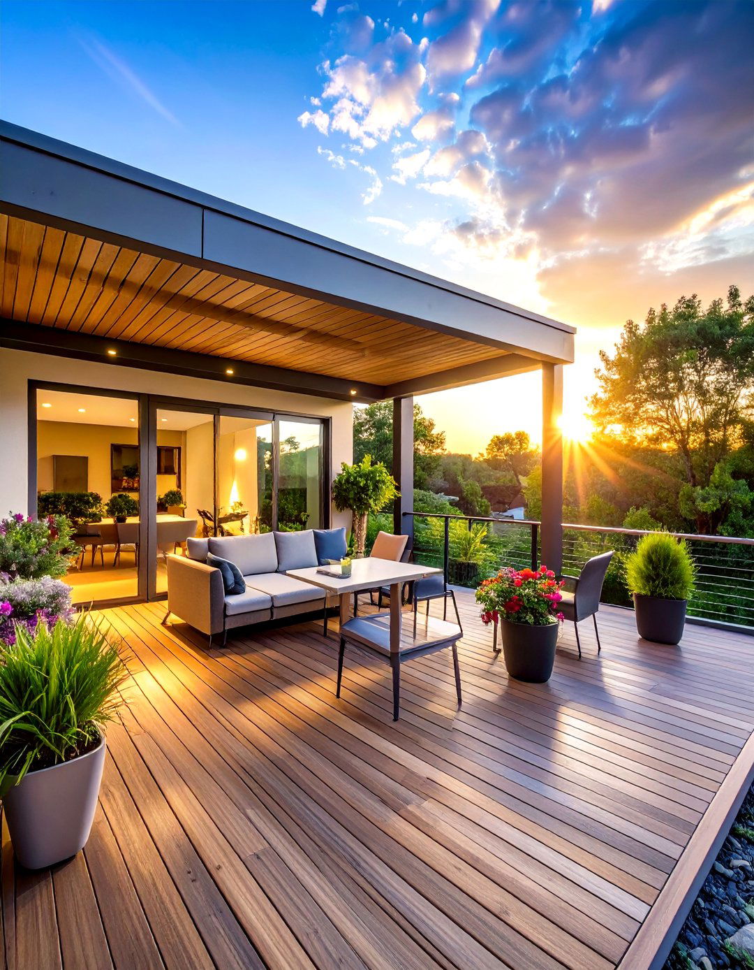 French Country Second Floor Deck with Rustic Elegance - 24 2nd Floor Deck Ideas