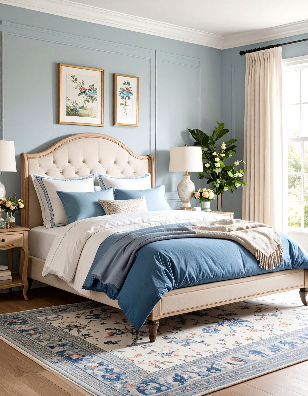 French Country Toile Bedroom - 24 Country Bedroom Ideas