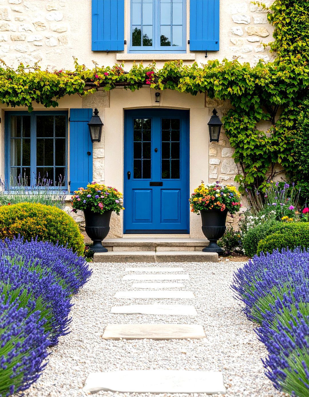French Country Villa Entrance - 24 Curb Appeal Ideas