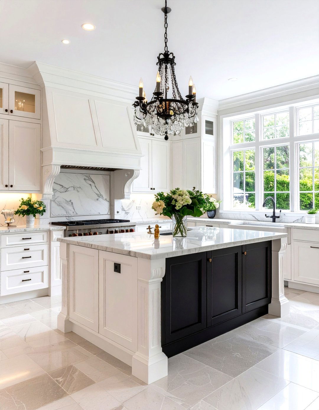 French Country White Kitchen Black Island Elegance - 24 white kitchen ideas with black island