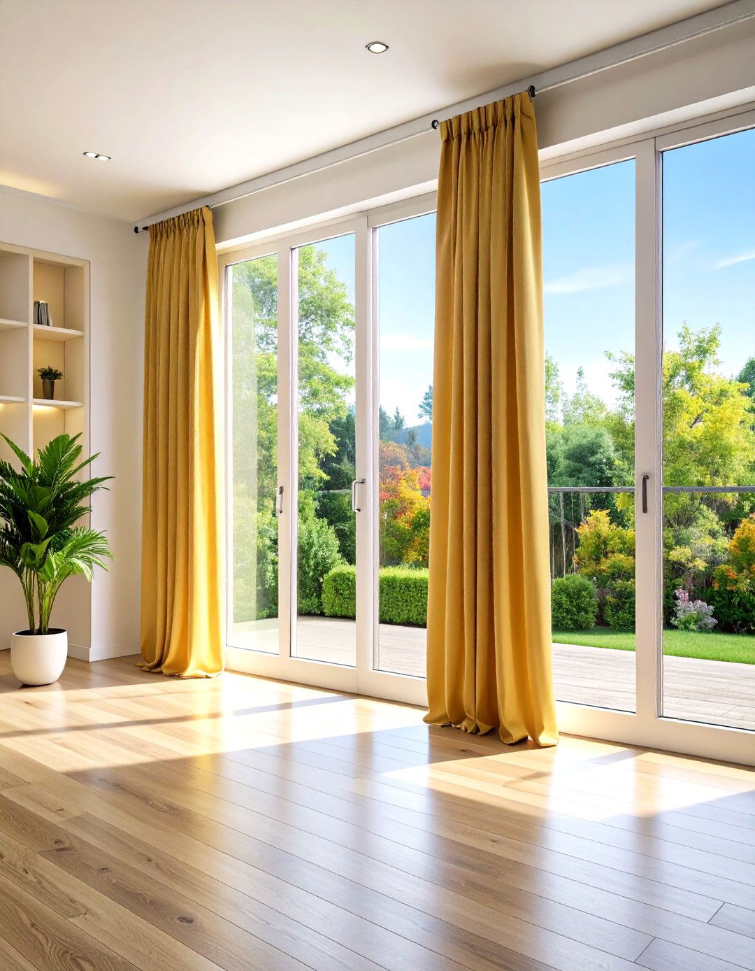 French Door Curtains with Grommet Headers - 24 French Door Curtain Ideas