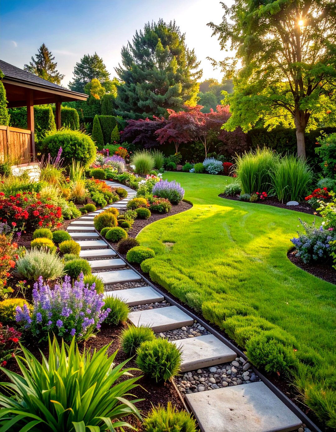 French Drain Slope Gardens - 24 Sloped Garden Ideas