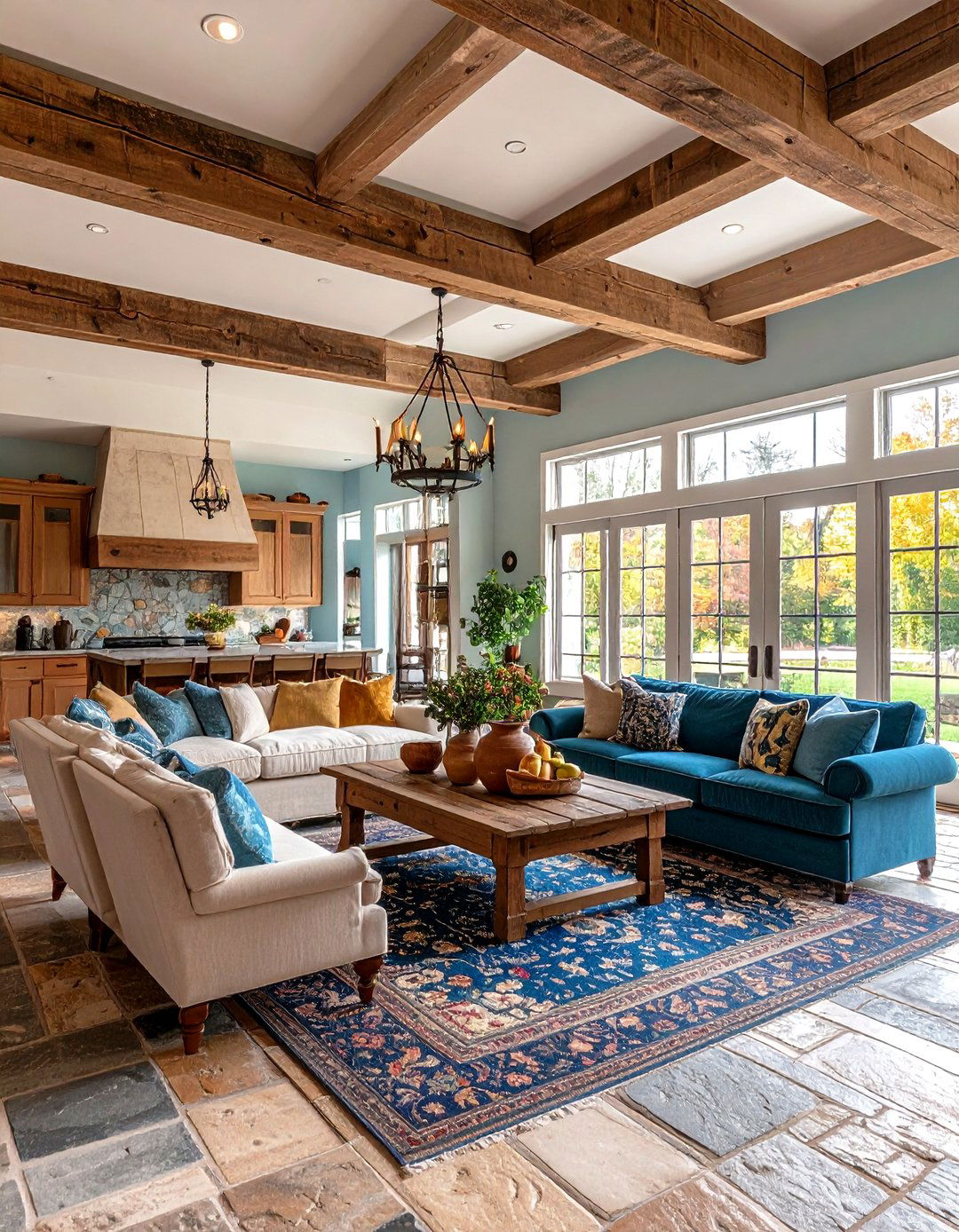 French Farmhouse Great Room - 24 French Interior Design Ideas