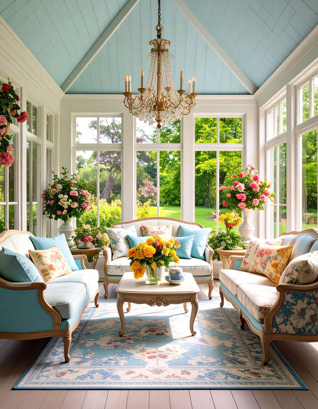 French Farmhouse Sunroom Style - 24 Farmhouse Sunroom Ideas