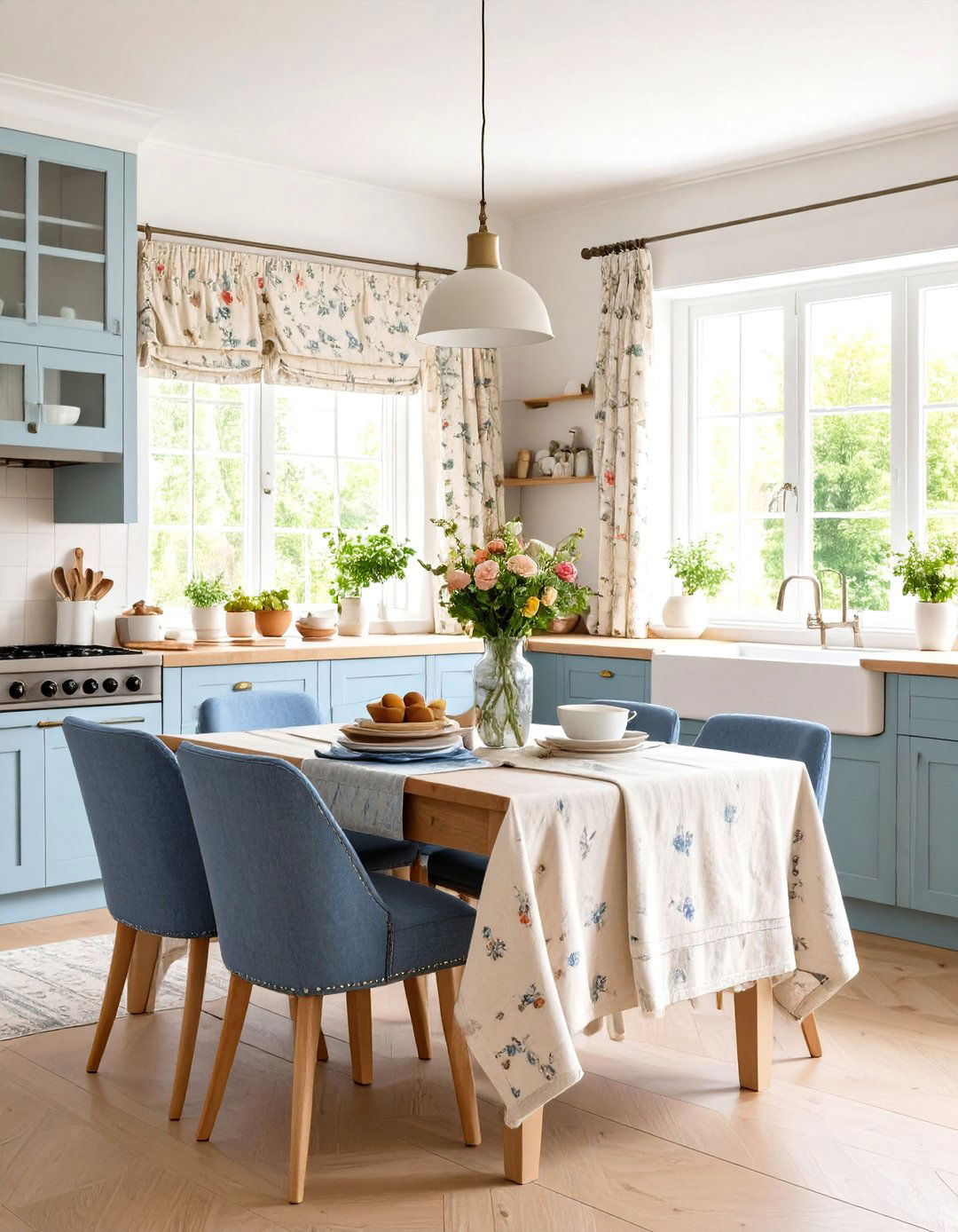 French Linen Kitchen - 24 French Country Kitchen Ideas