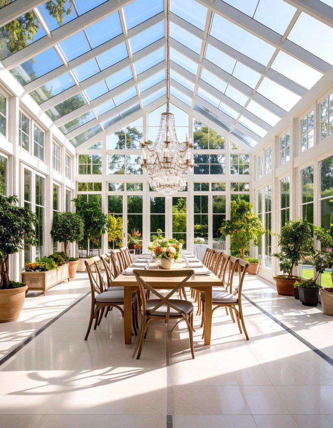 French Orangery Inspired Entertaining Space - 24 Greenhouse Room Ideas