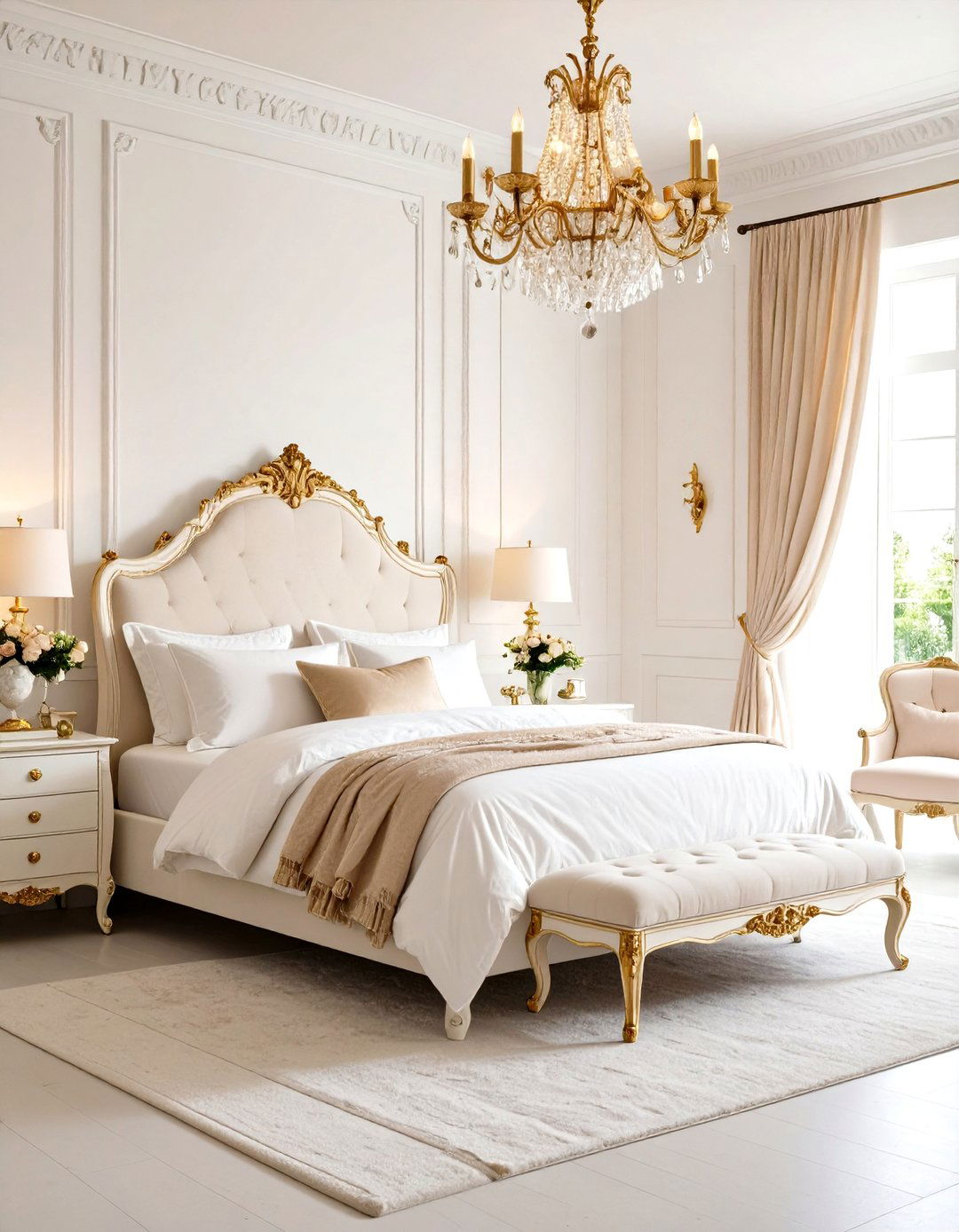 French Provincial Gold Romance - 24 Gold Bedroom Ideas
