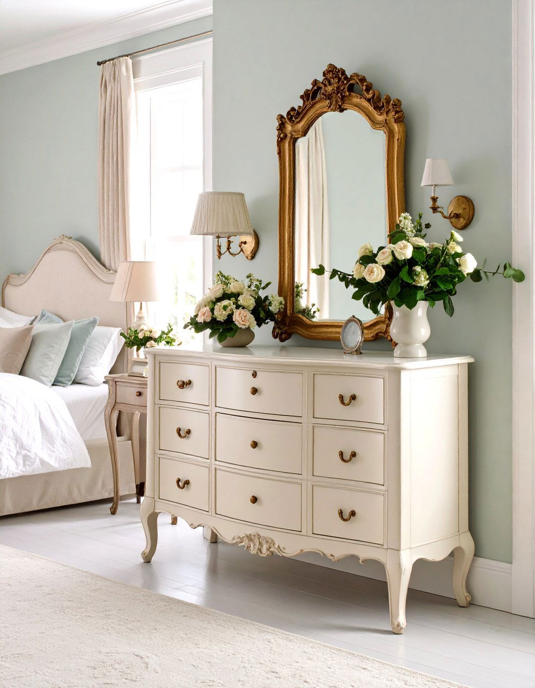 French Provincial Vanity Retreat - 24 Bedroom Vanity Ideas