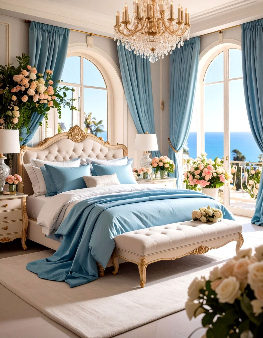 French Riviera Luxury Theme - 24 Mediterranean Bedroom Ideas