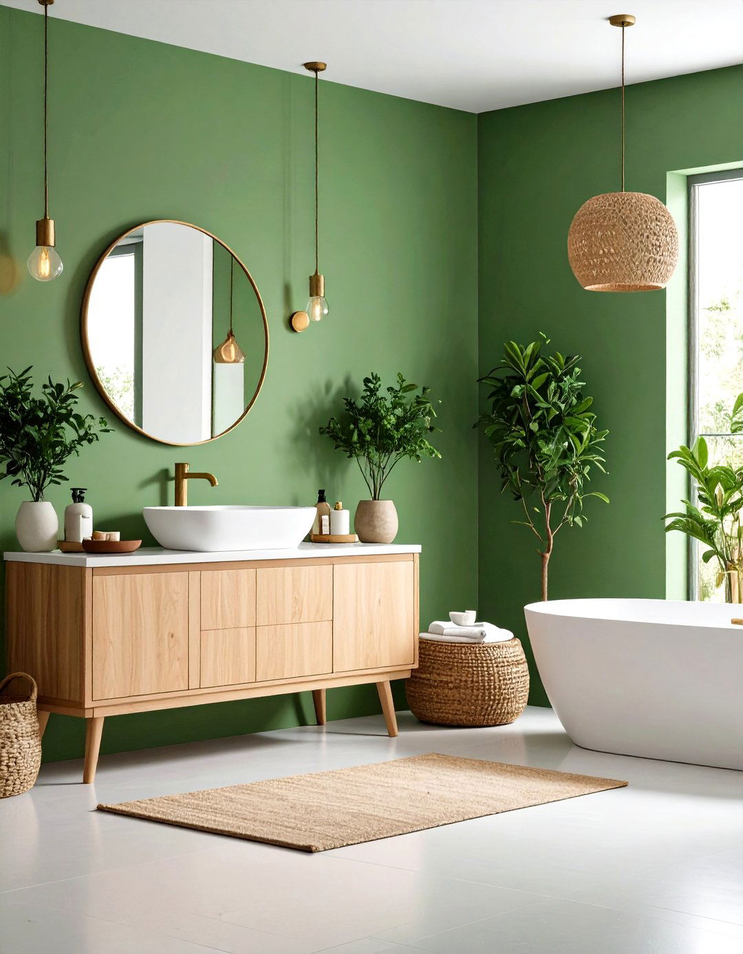 Fresh Apple Green Energy - 24 Colorful Bathroom Ideas