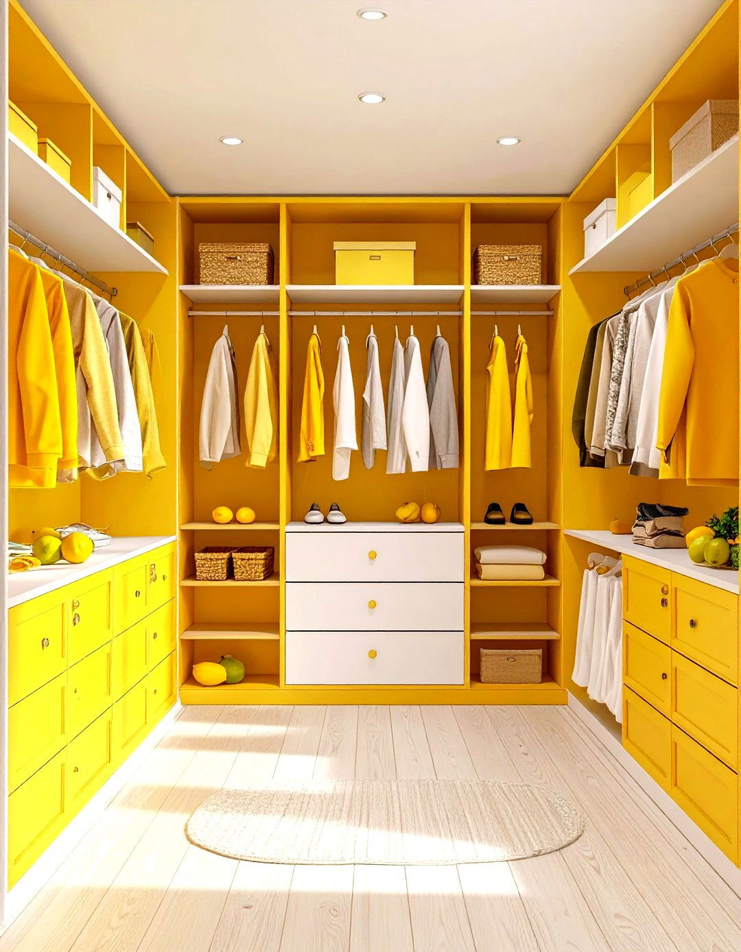 Fresh Citrus Grove Closet with Sunny Colors - 24 Closet Wallpaper Ideas