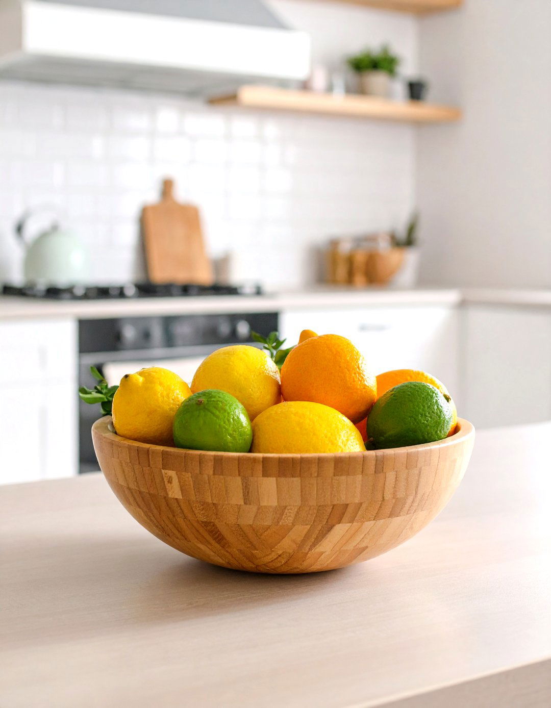 Fresh Citrus Kitchen Centerpiece - 24 Dough Bowl Decor Ideas
