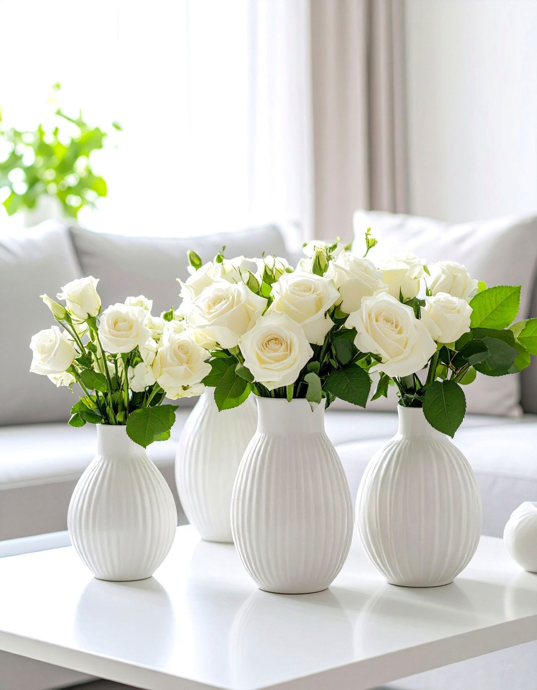 Fresh Flower Arrangements Display - 24 Parisian-style Living Room Ideas