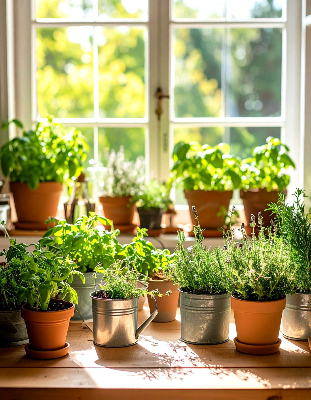 Fresh Herb Garden Window Display - 24 Parisian Dining Room Ideas