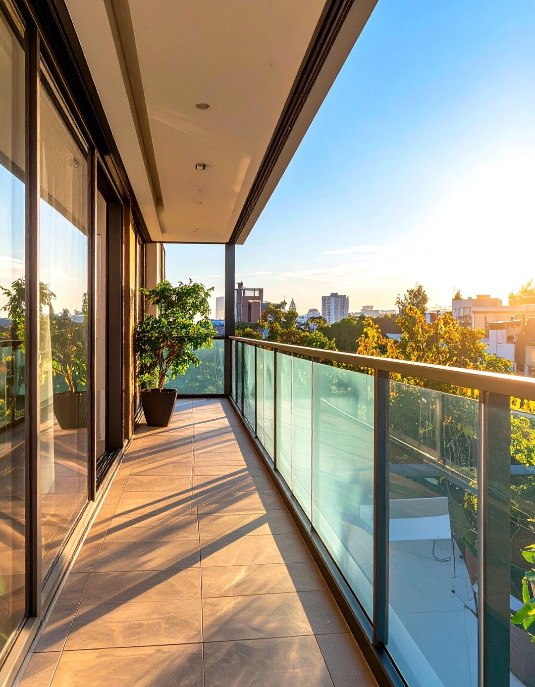 Frosted Glass Privacy Screen Balcony - 24 Glass Balcony Design Ideas