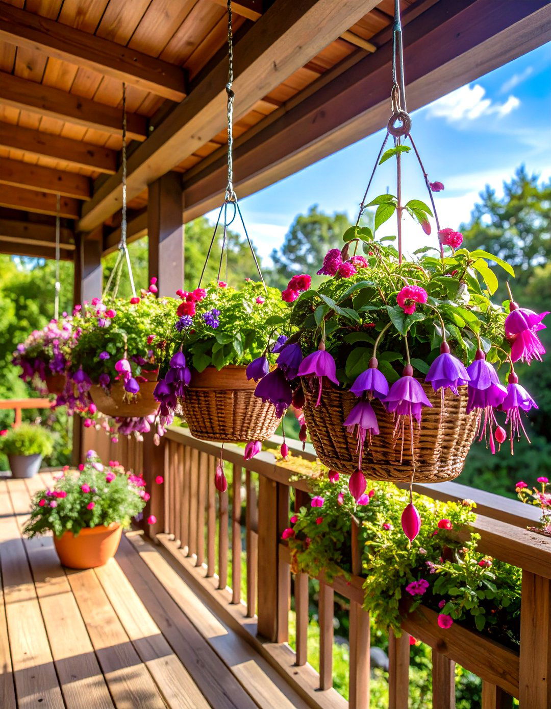 Fuchsias for Elegant Hanging Displays - 24 Flowering Plants for Balcony