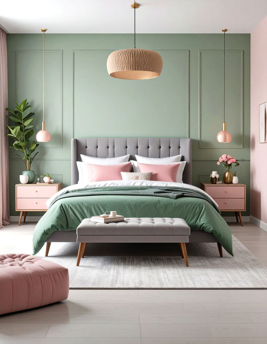 Furniture Arrangement and Flow - 24 Pink and Grey Bedroom Ideas