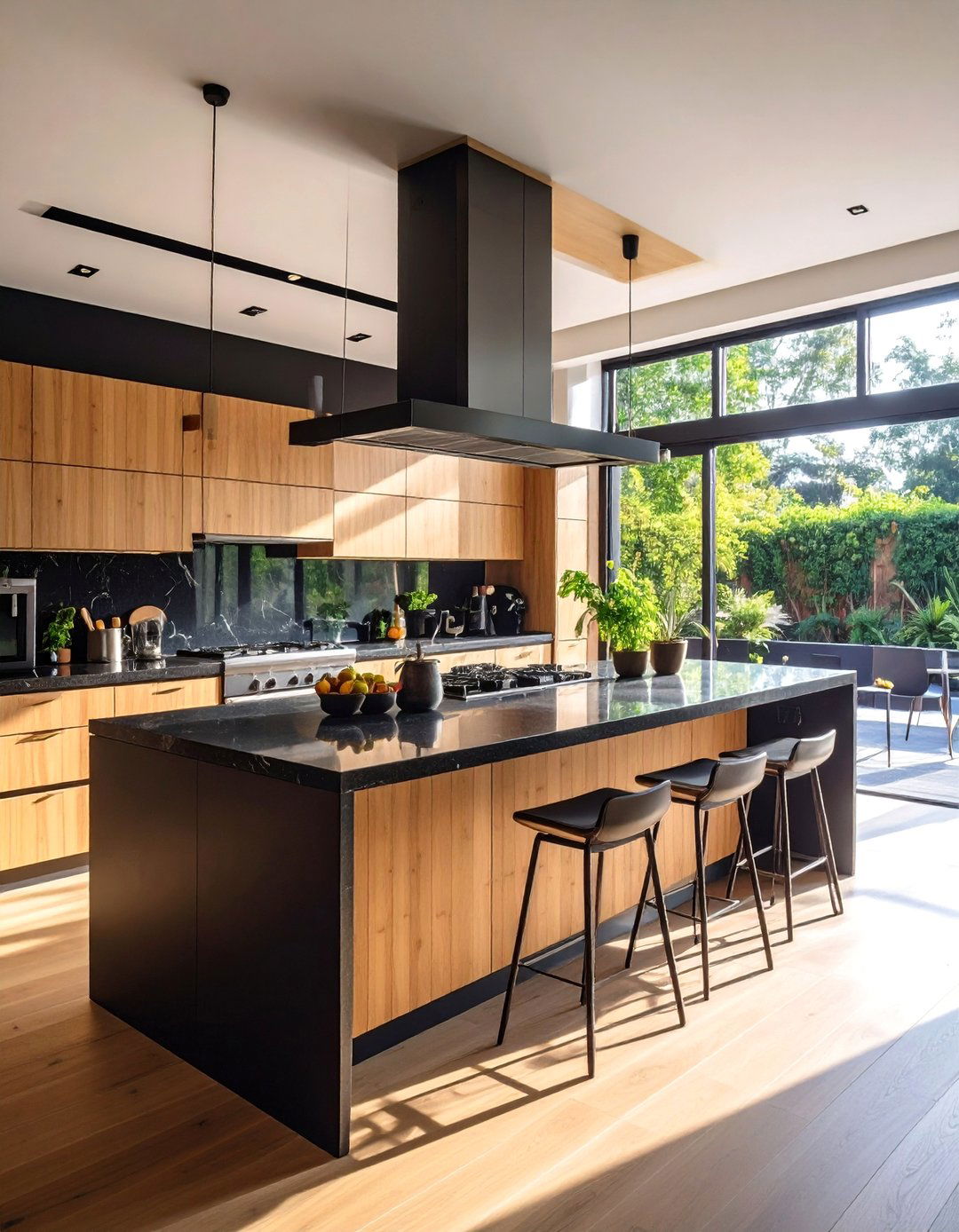 Future Forward Kitchen with Black Granite and Sustainable Features - 24 Black Granite Countertops Kitchen Ideas