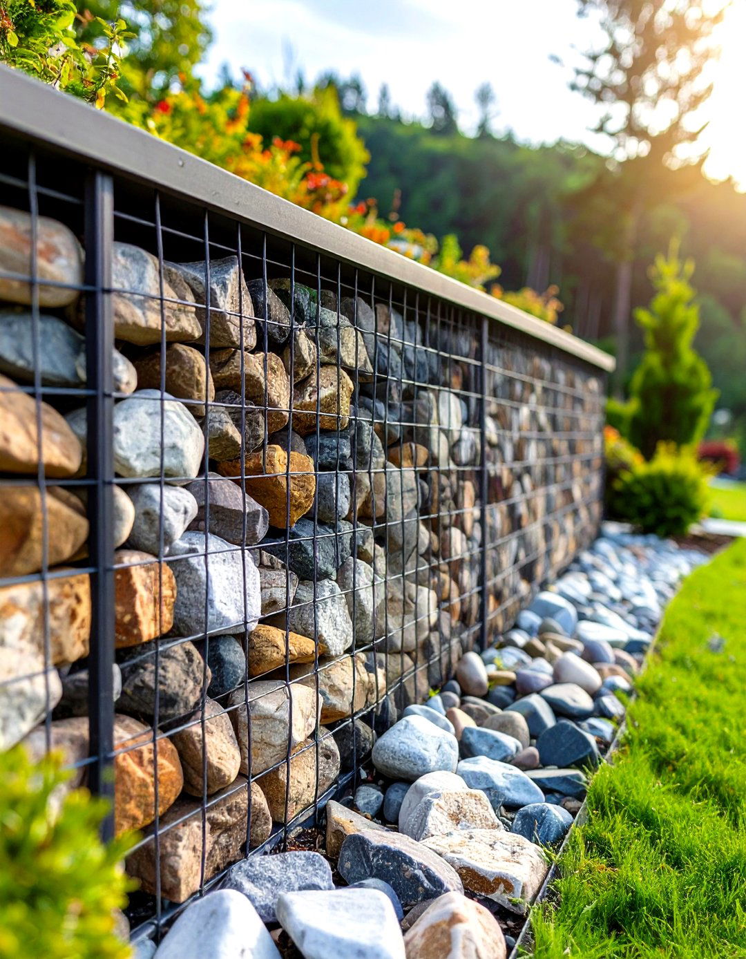 Gabion Rock Walls - 24 Garden Wall Ideas