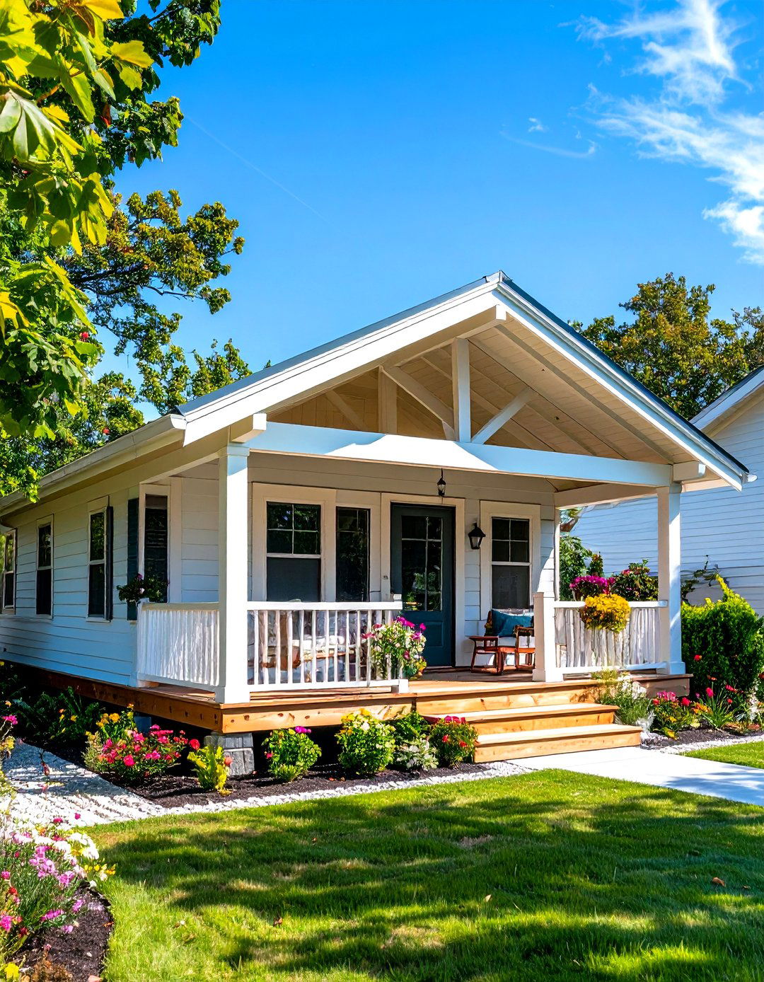 Gable Roof Porch Structures - 24 Mobile Home Porch Ideas