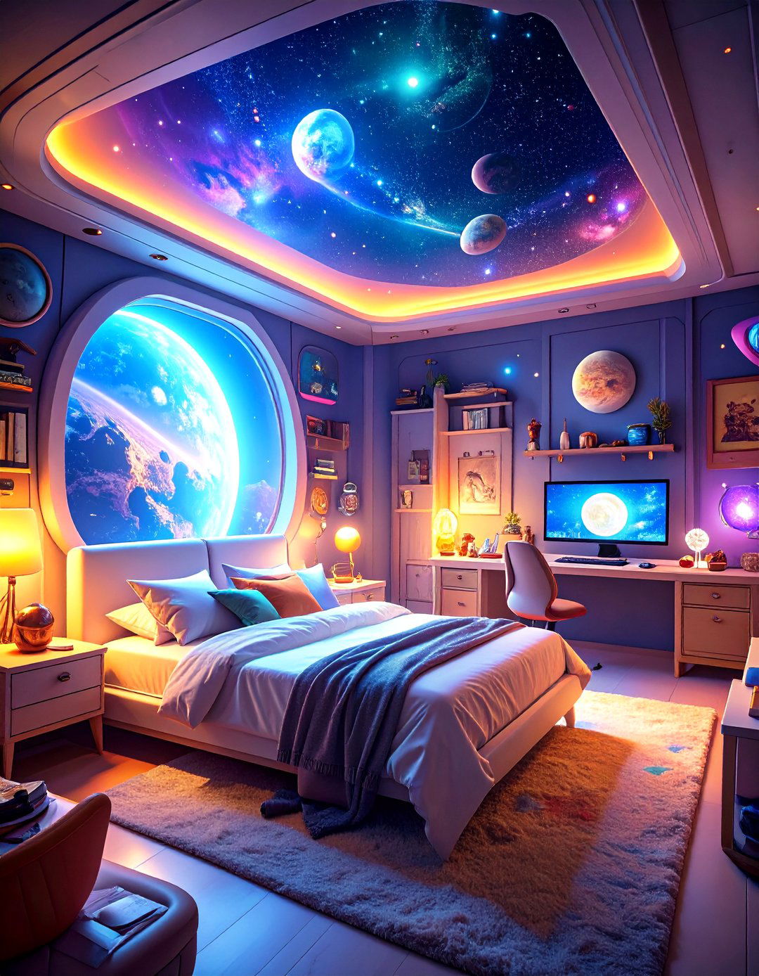 Galactic Trade Hub - 24 Space-themed Room Ideas