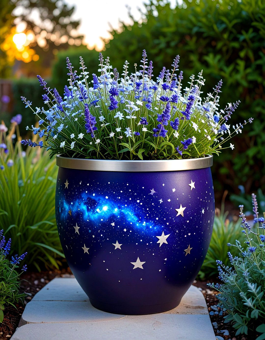 Galaxy Night Sky Themed Pots - 24 Painted Pot Ideas