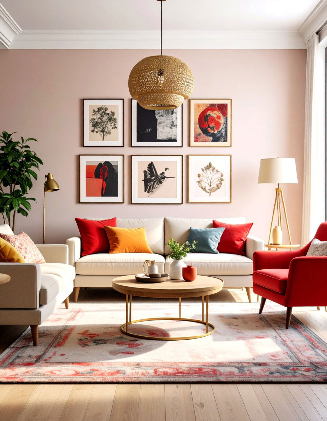Gallery Wall Arrangements - 24 Eclectic Living Room Ideas