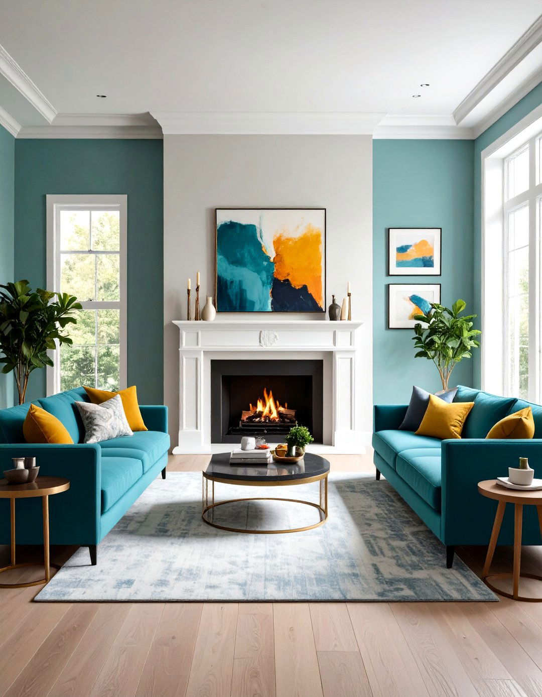 Gallery Wall Art Display Fireplace Design - 24 Fireplace Accent Wall Ideas