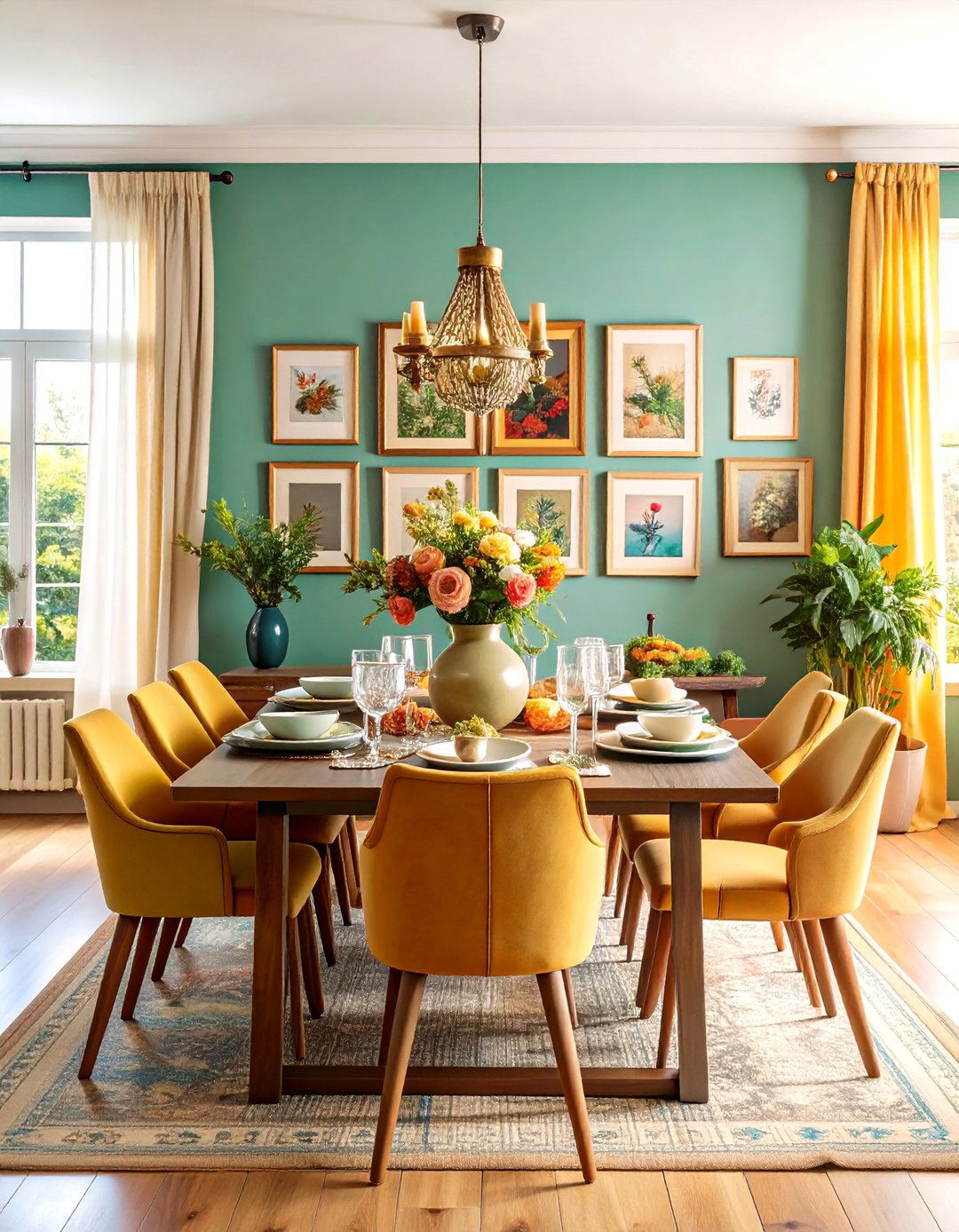 Gallery Wall Art Display - 24 Casual Dining Room Ideas