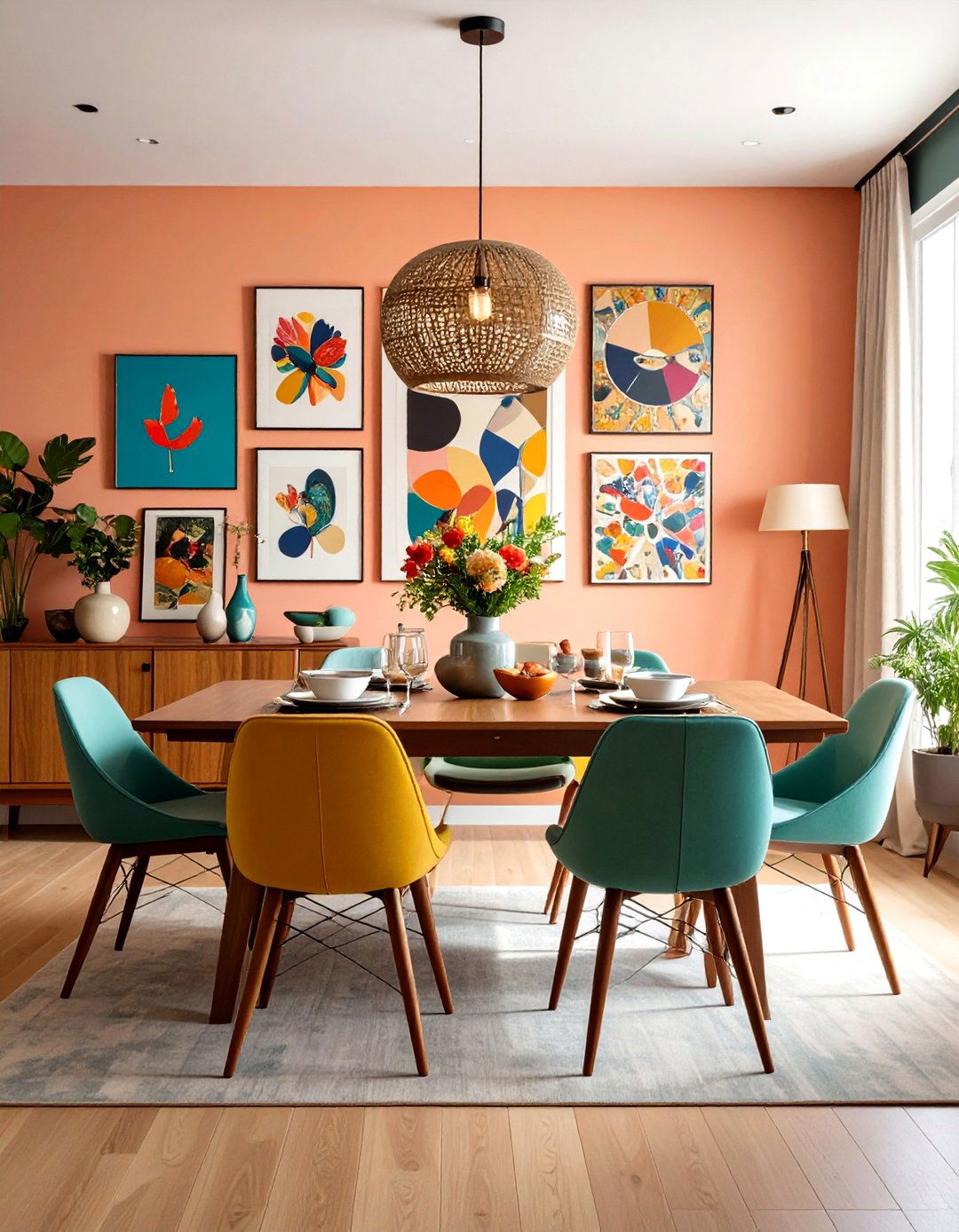 Gallery Wall Compositions - 24 Mid-century Modern Dining Rooms