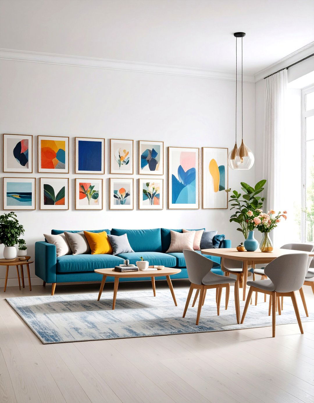 Gallery Wall Focus Design - 24 Living Room Dining Room Combos