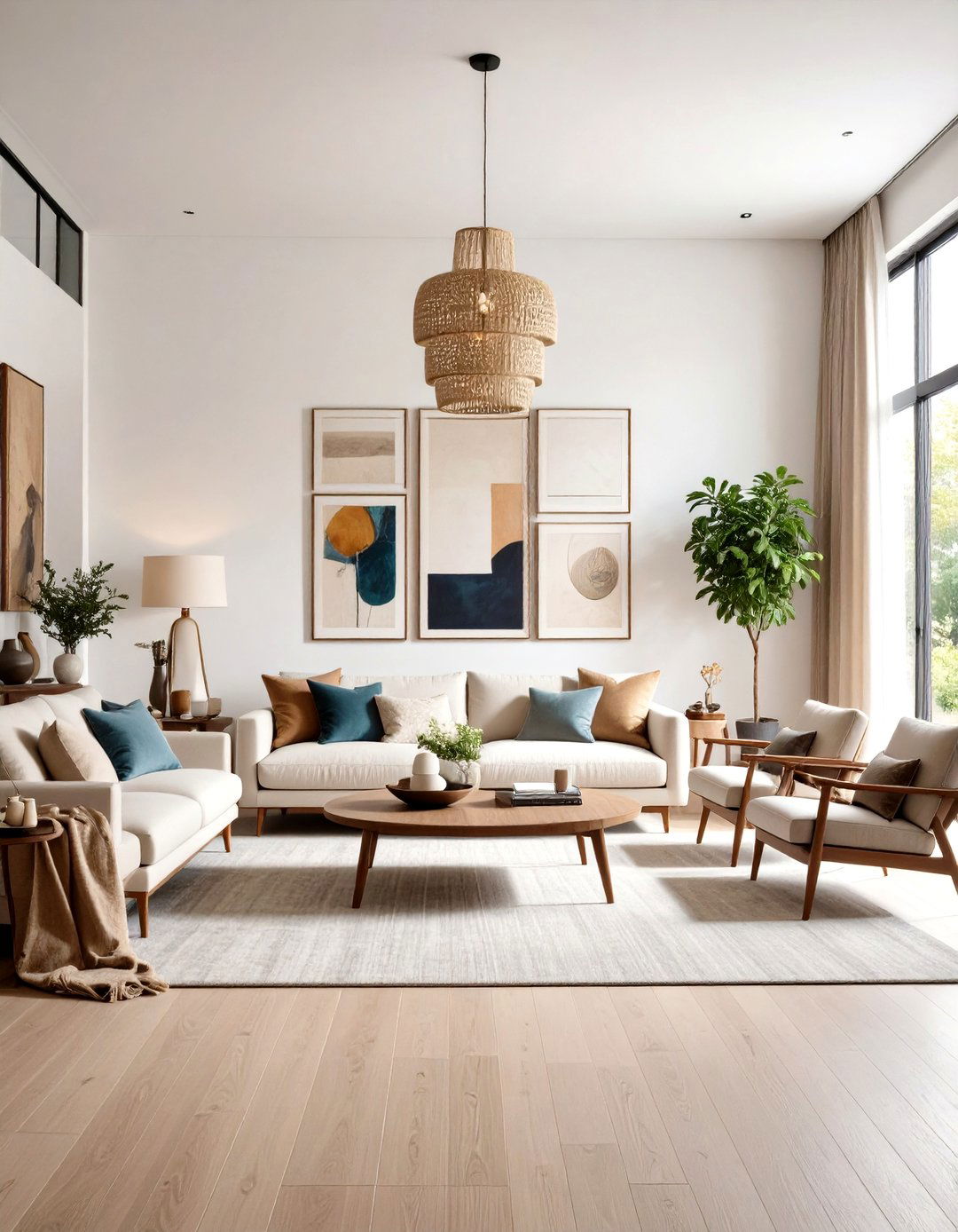 Gallery Wall Focus Living Room - 24 Condo Living Room Ideas