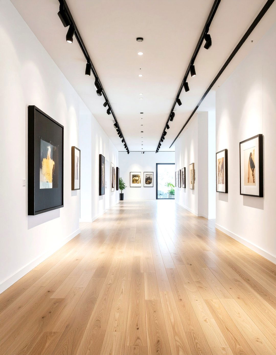 Gallery Wall Hallway with Curated Artwork Display - 24 Hallway Ideas