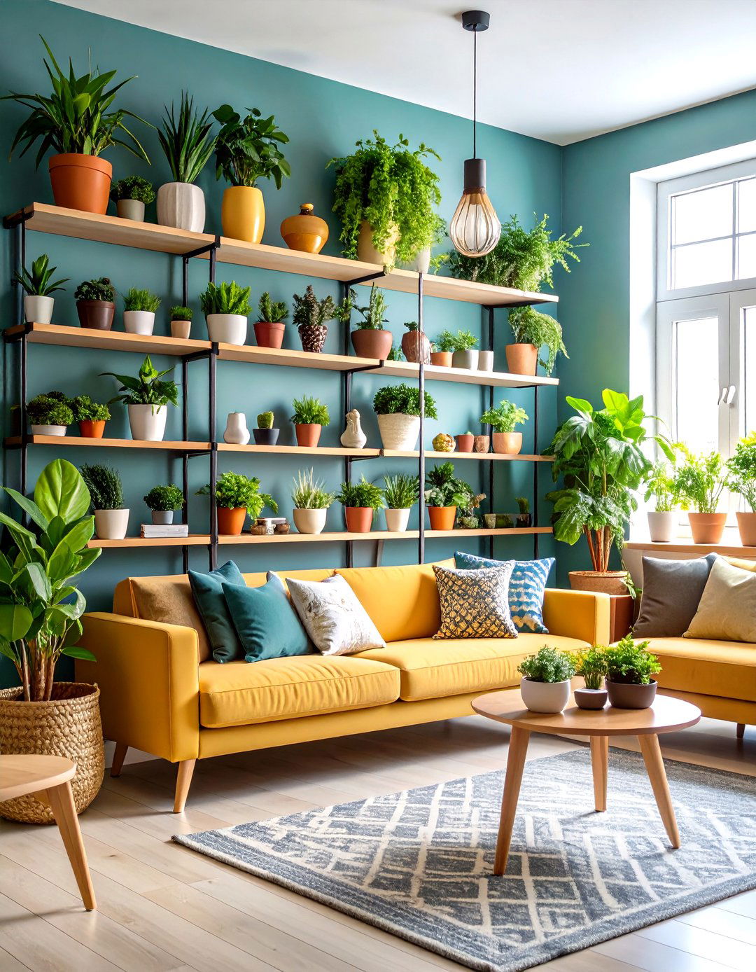 Gallery Wall Plant Display - 24 Minimalist Modern Boho Living Room Ideas