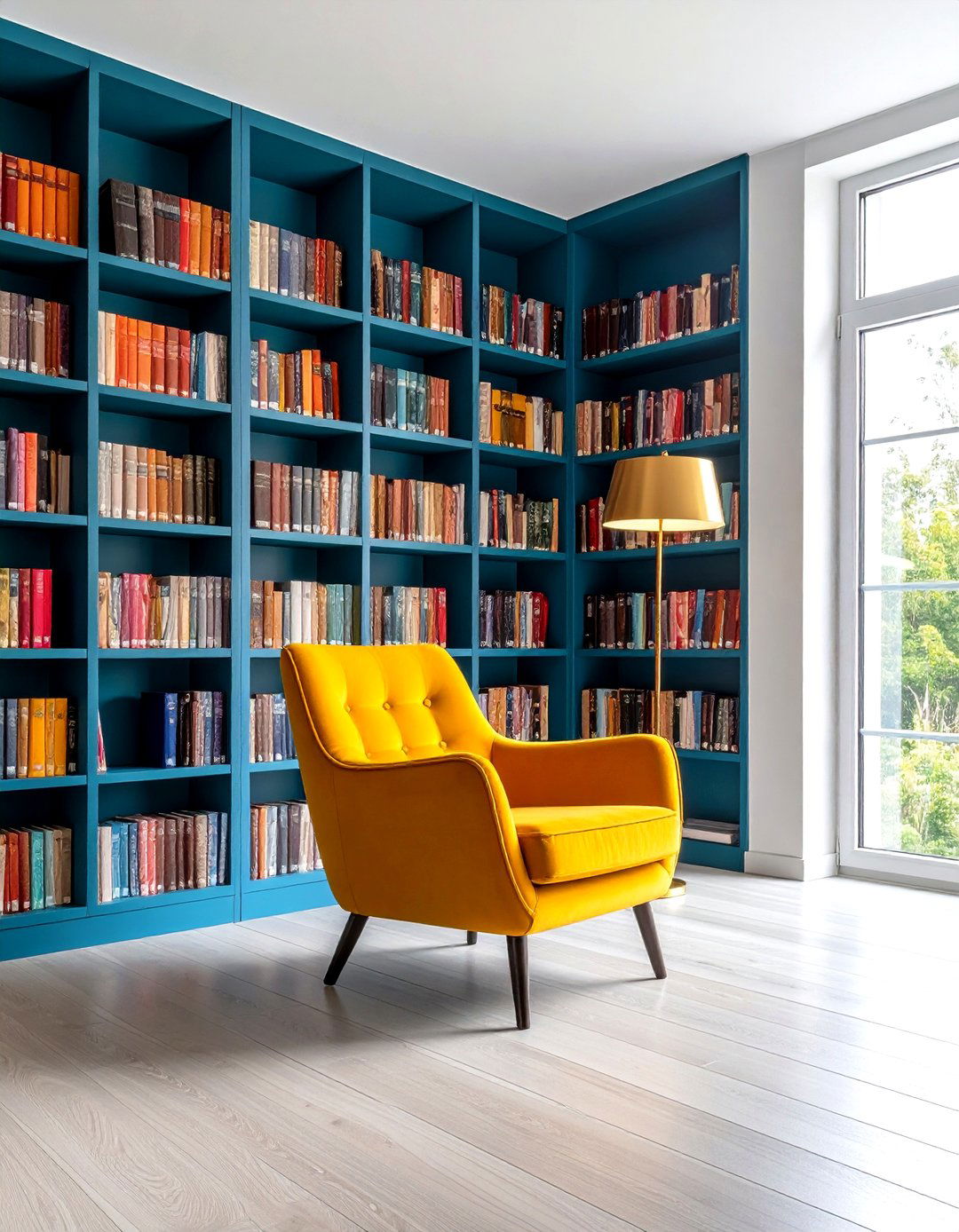Gallery Wall Reading Nook Combination - 24 Long Living Room Ideas