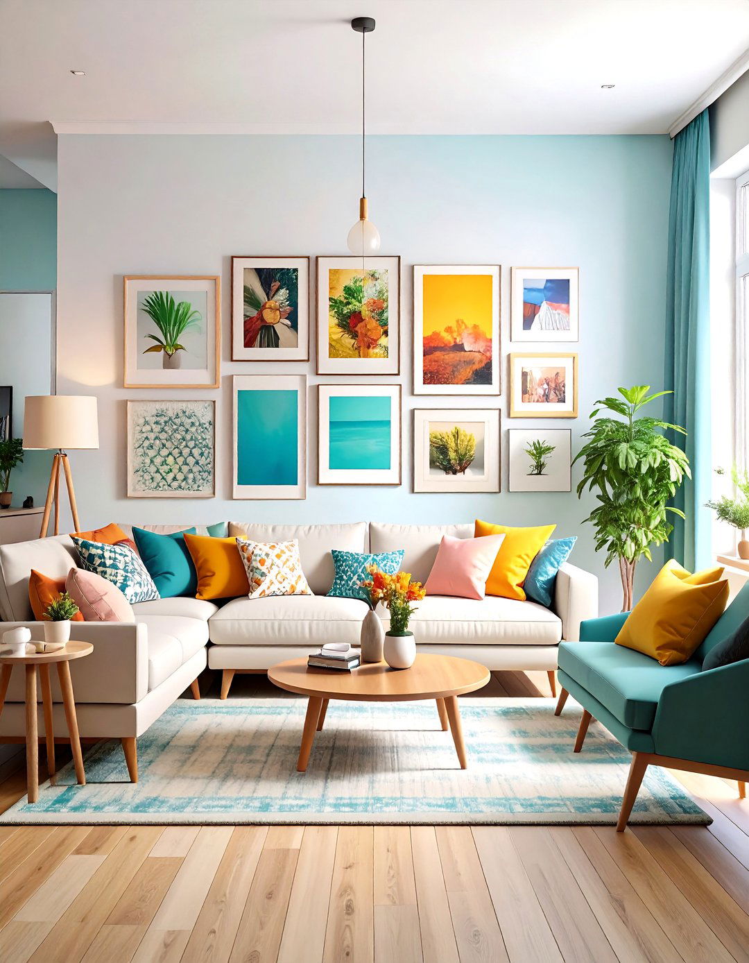 Gallery Wall Statement Living Room - 24 Apartment Small Living Room Ideas