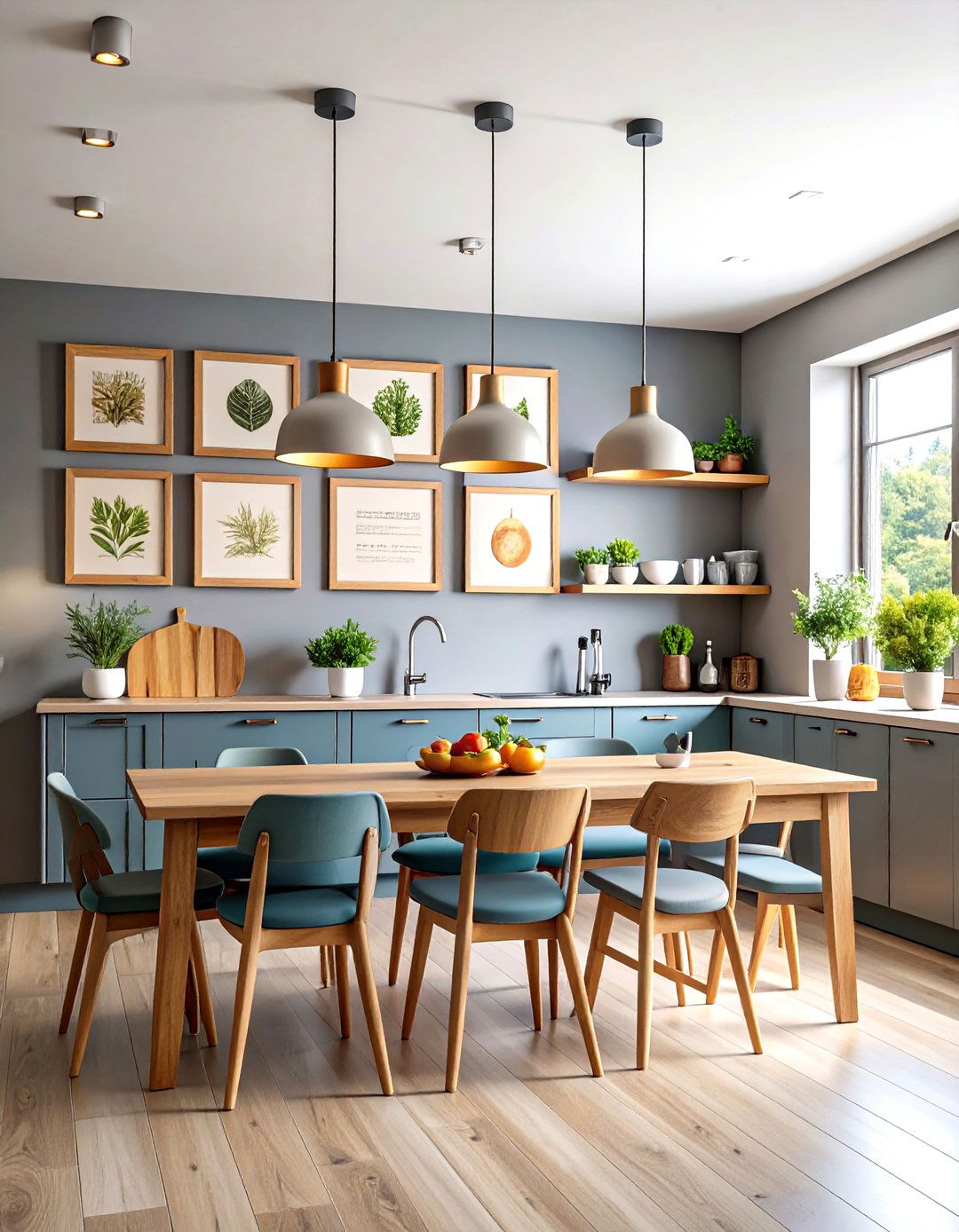 Gallery Wall with Family Recipe Cards - 24 Kitchen Wall Decor Ideas
