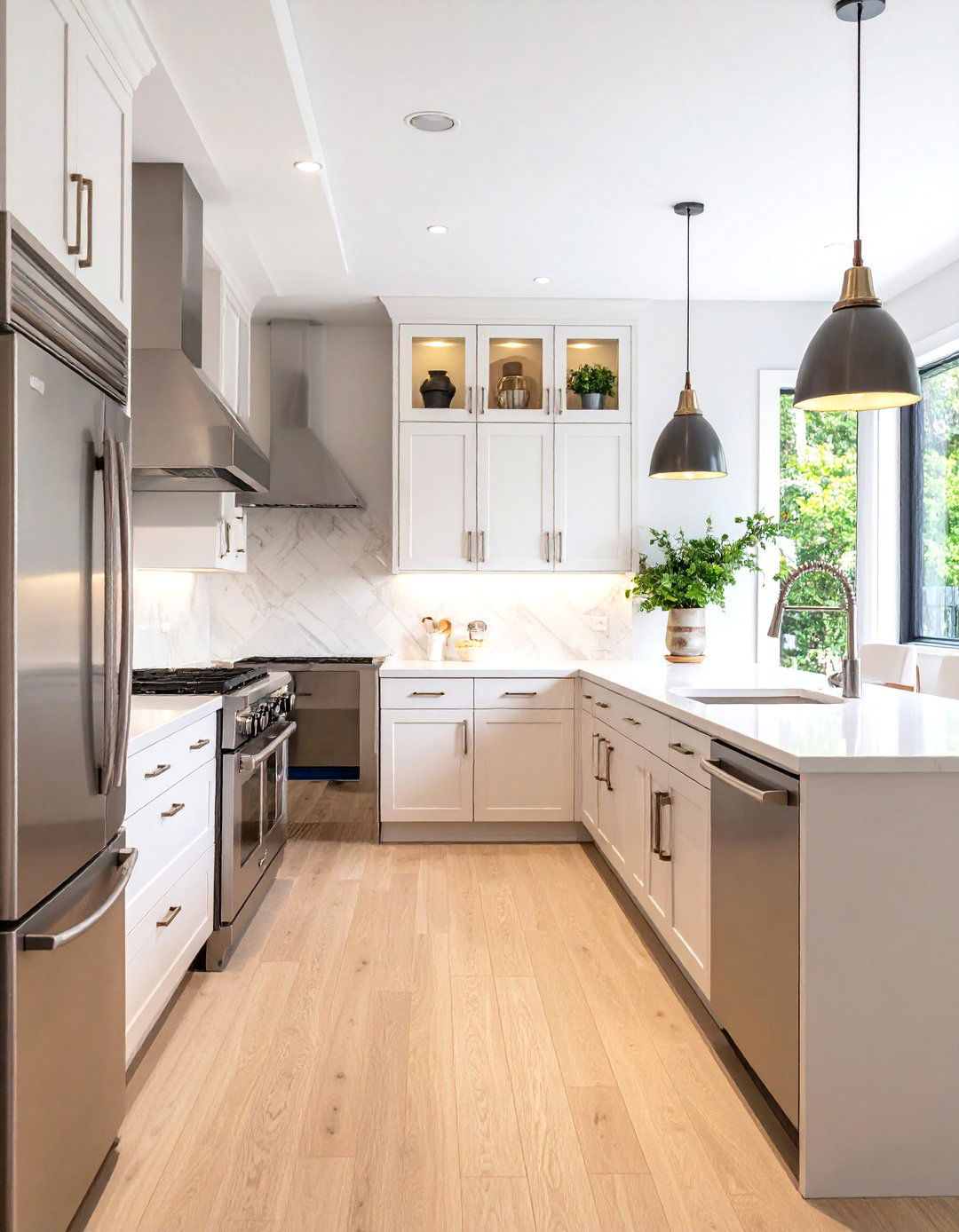 Galley Kitchen Layout with Parallel Counters - 24 Kitchen Layout Ideas