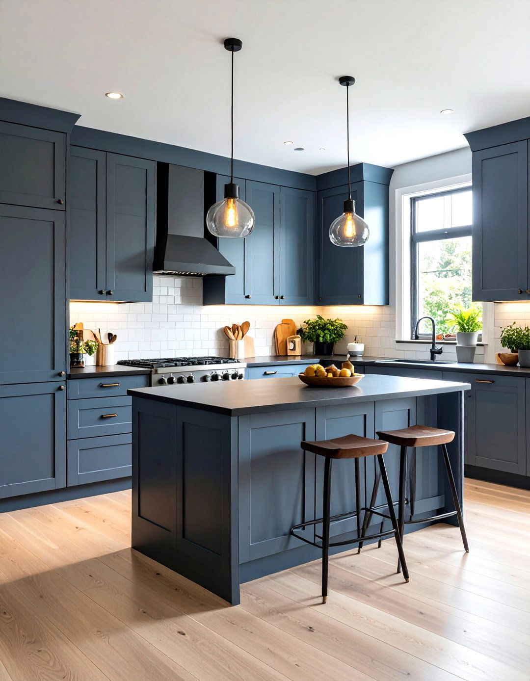 Galley Kitchen Linear Design - 24 Kitchen With Gray Cabinets And Black Countertops Ideas