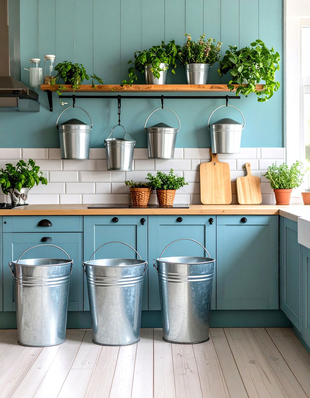 Galvanized Metal Accents - 24 Farmhouse Wall Decor Ideas