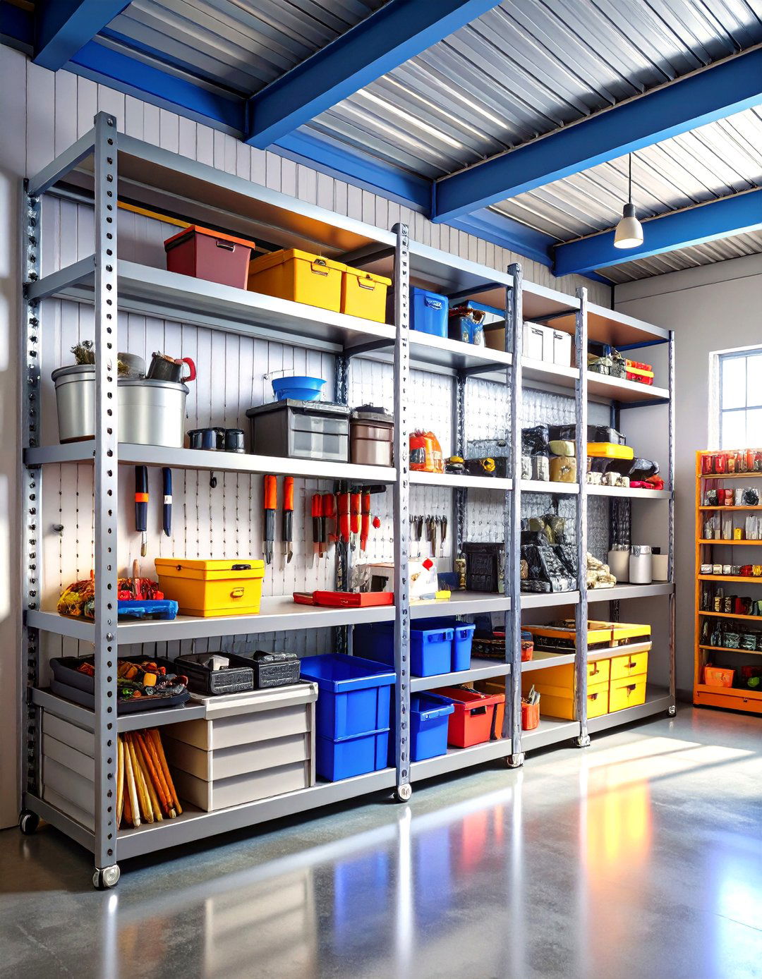 Galvanized Metal Storage Systems - 24 Industrial Interior Design Style Ideas