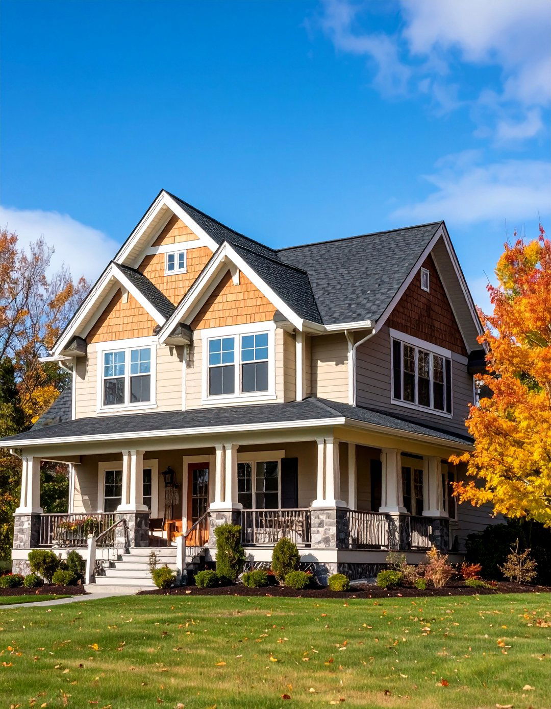 Gambrel Roof Cottage with Dormers - 24 Cottagecore House Exterior Ideas