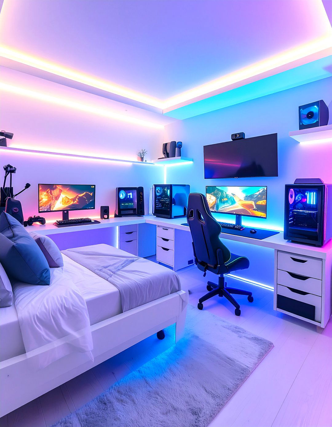 Gaming Bedroom Safety and Ergonomics Focus - 24 Boys Gaming Bedroom Ideas