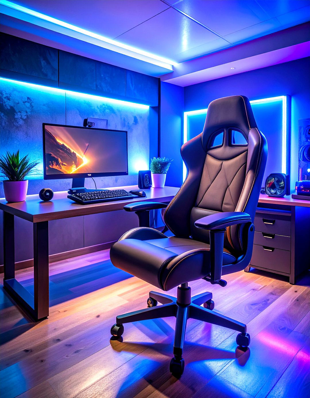 Gaming Chair Command Centers - 24 Basement Furniture Ideas