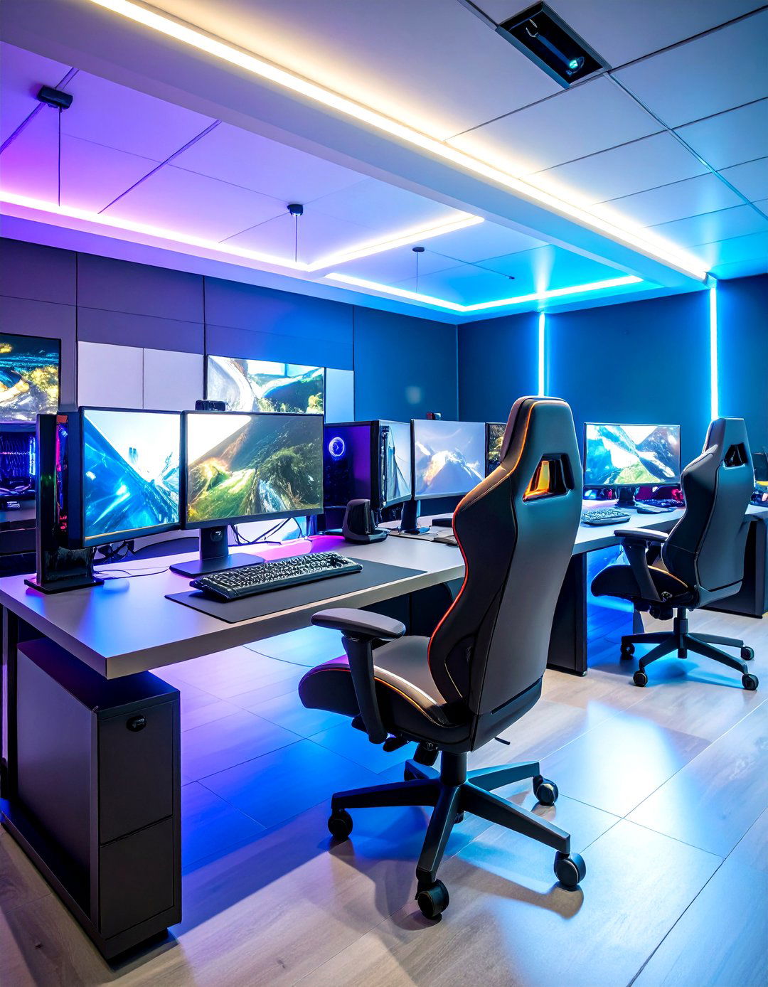 Gaming Office Integration - 24 Modern Home Office Ideas