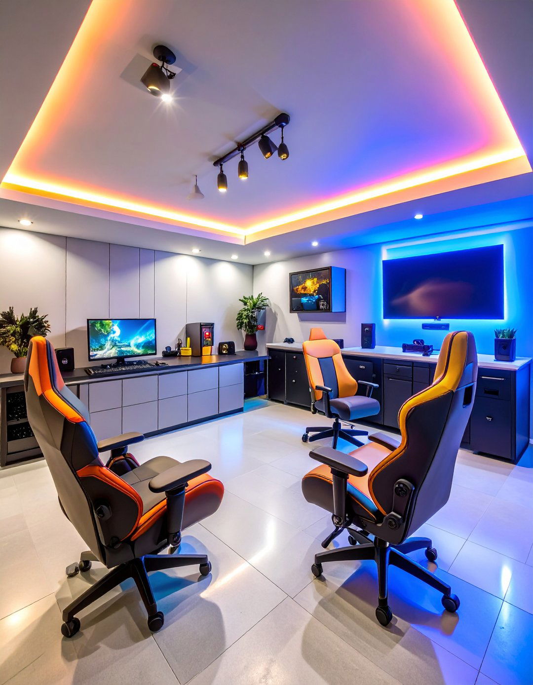 Gaming Paradise Basement Setup - 24 Man Cave Design Ideas