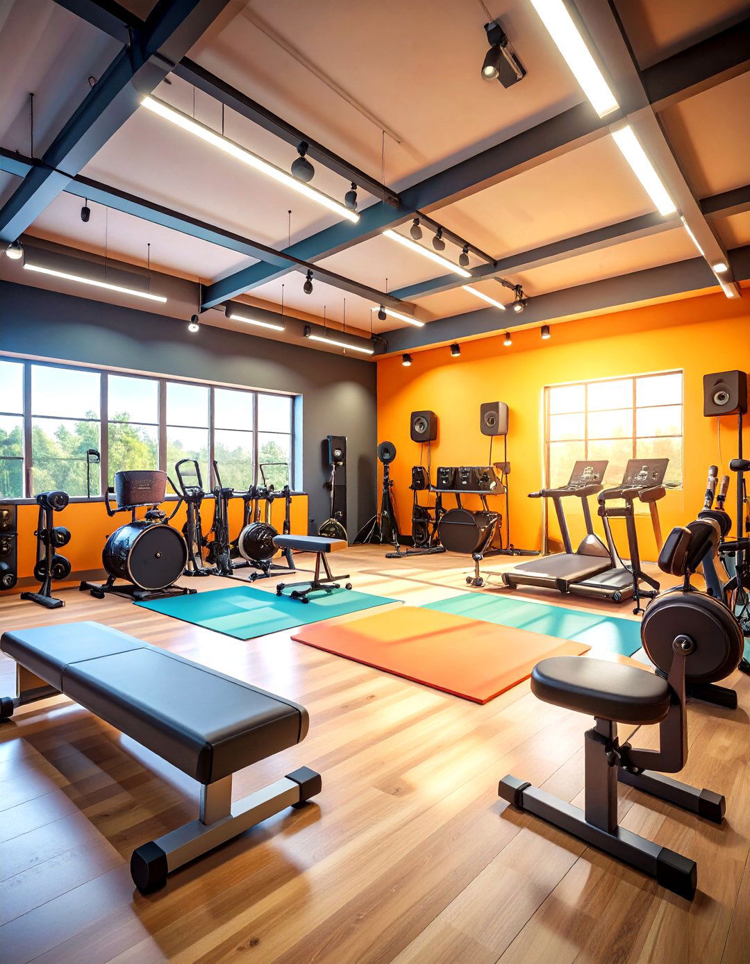 Garage Band Practice and Workout Home Gym - 24 Home Gym Ideas