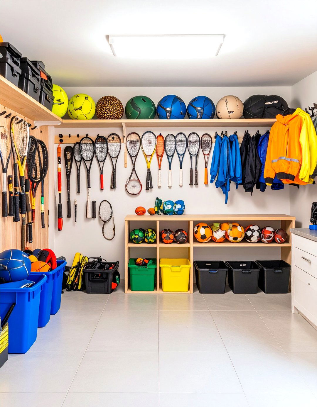 Garage Sports Equipment Zone - 24 Toy Storage Ideas