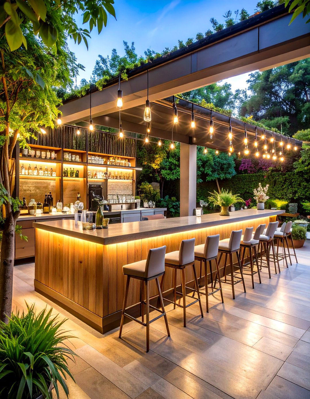 Garden Bar Entertainment Area - 24 Garden Room Ideas