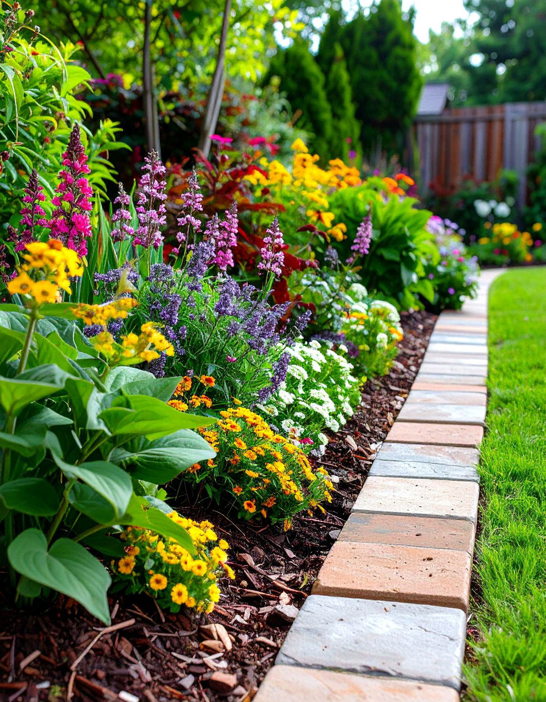 Garden Border Edging - 24 Brick Landscaping Ideas